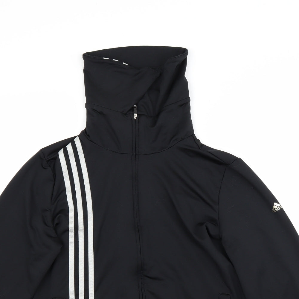 adidas Womens Black   Full Zip Sweatshirt Size 16