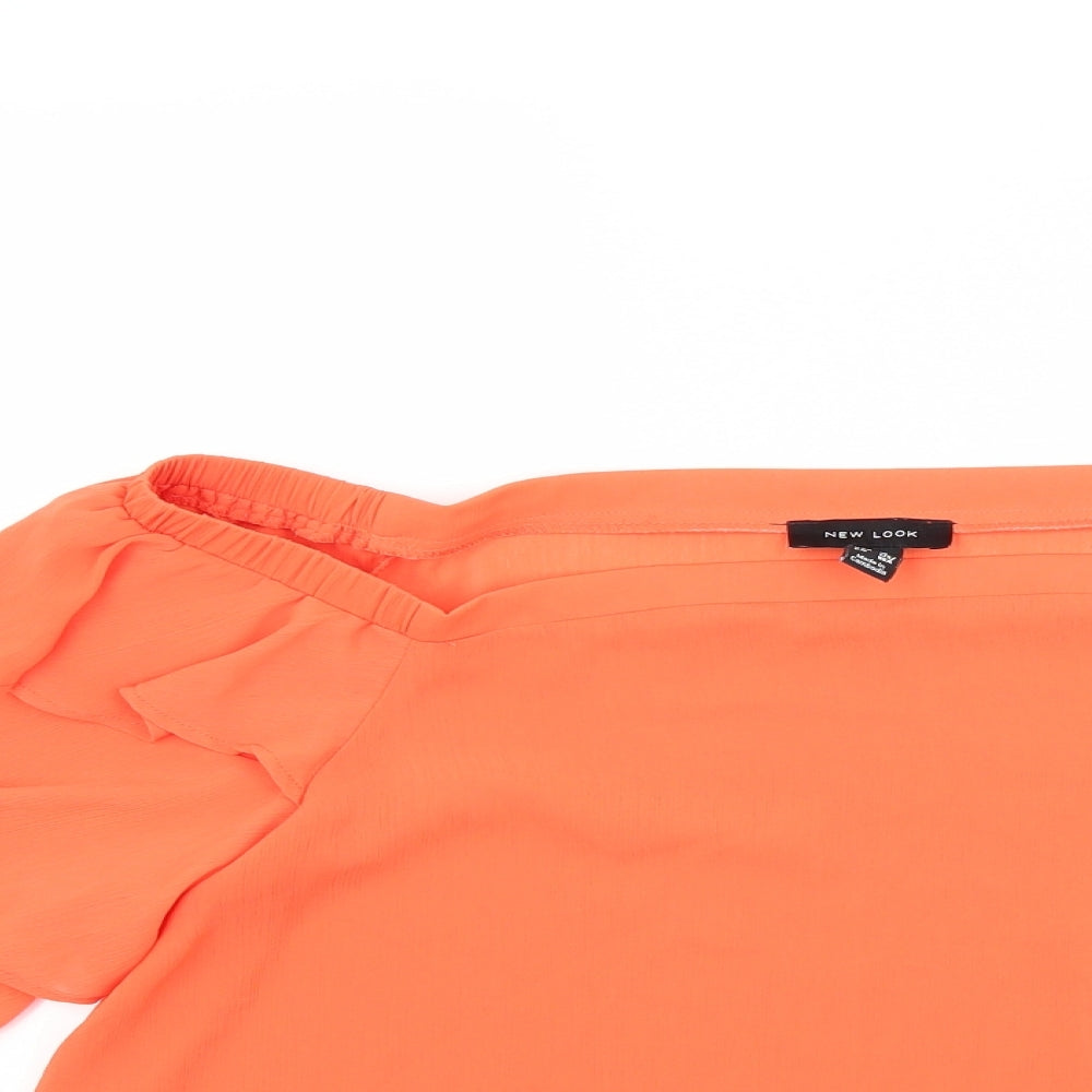 New Look Womens Orange   Basic Blouse Size 14