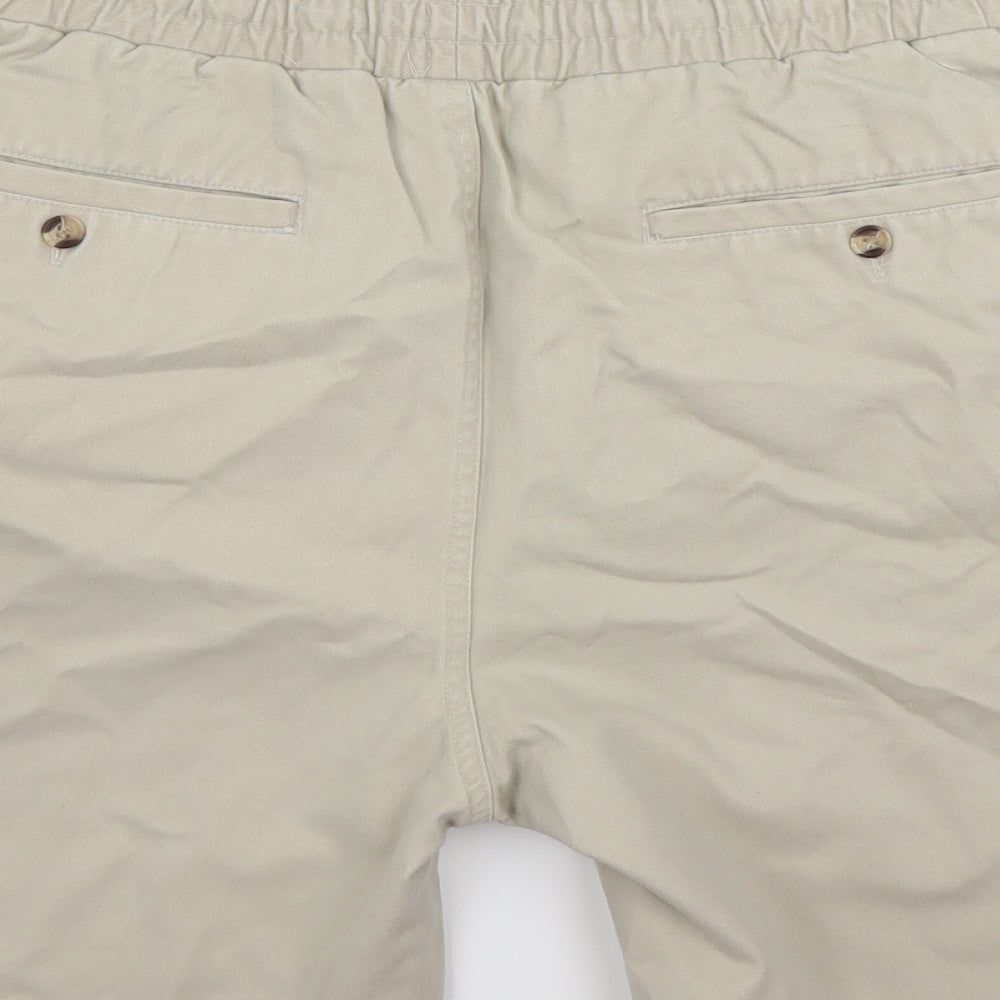 Modern Casuals Mens Beige  Denim Chino Shorts Size M