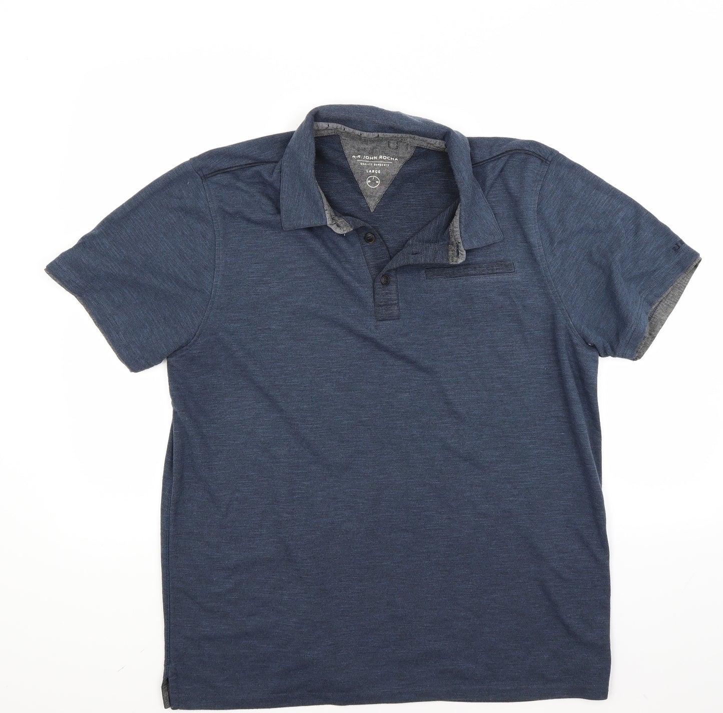 John Rocha Mens Blue    Polo Size L