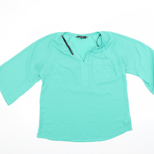 Principles Womens Green   Basic Blouse Size 14