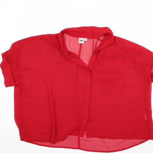 ASOS Womens Red   Basic Blouse Size 8