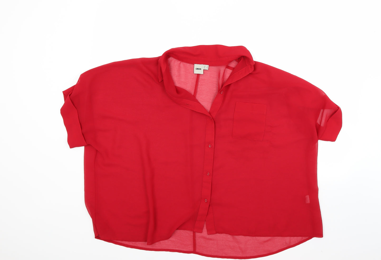 ASOS Womens Red   Basic Blouse Size 8