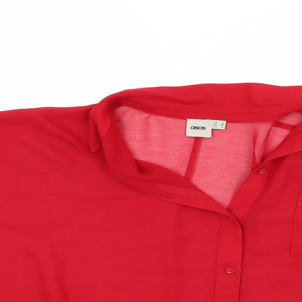 ASOS Womens Red   Basic Blouse Size 8