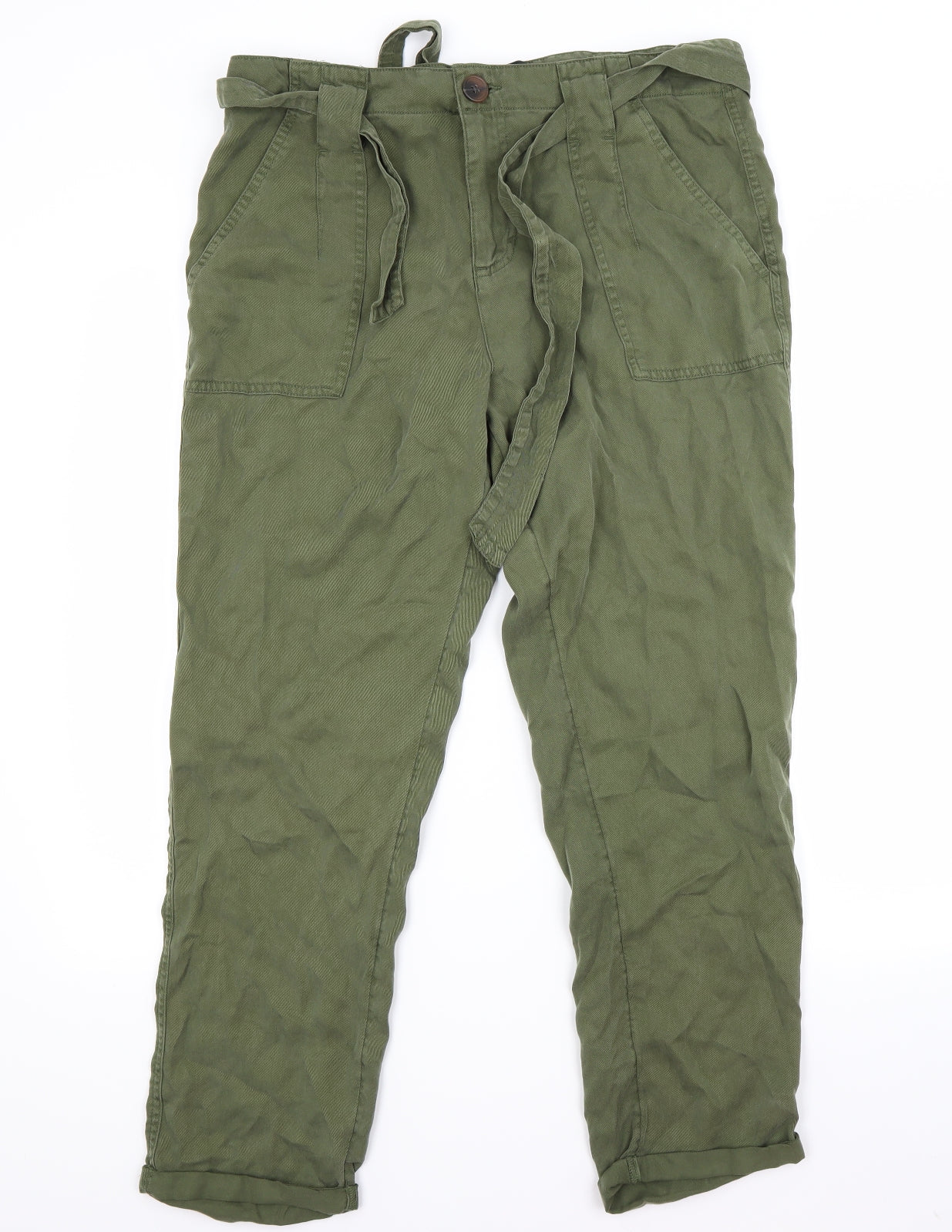 George Womens Green   Cargo Trousers Size 14 L27 in