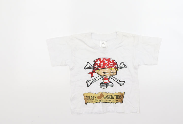 B&C Girls White   Basic T-Shirt Size 2 Years