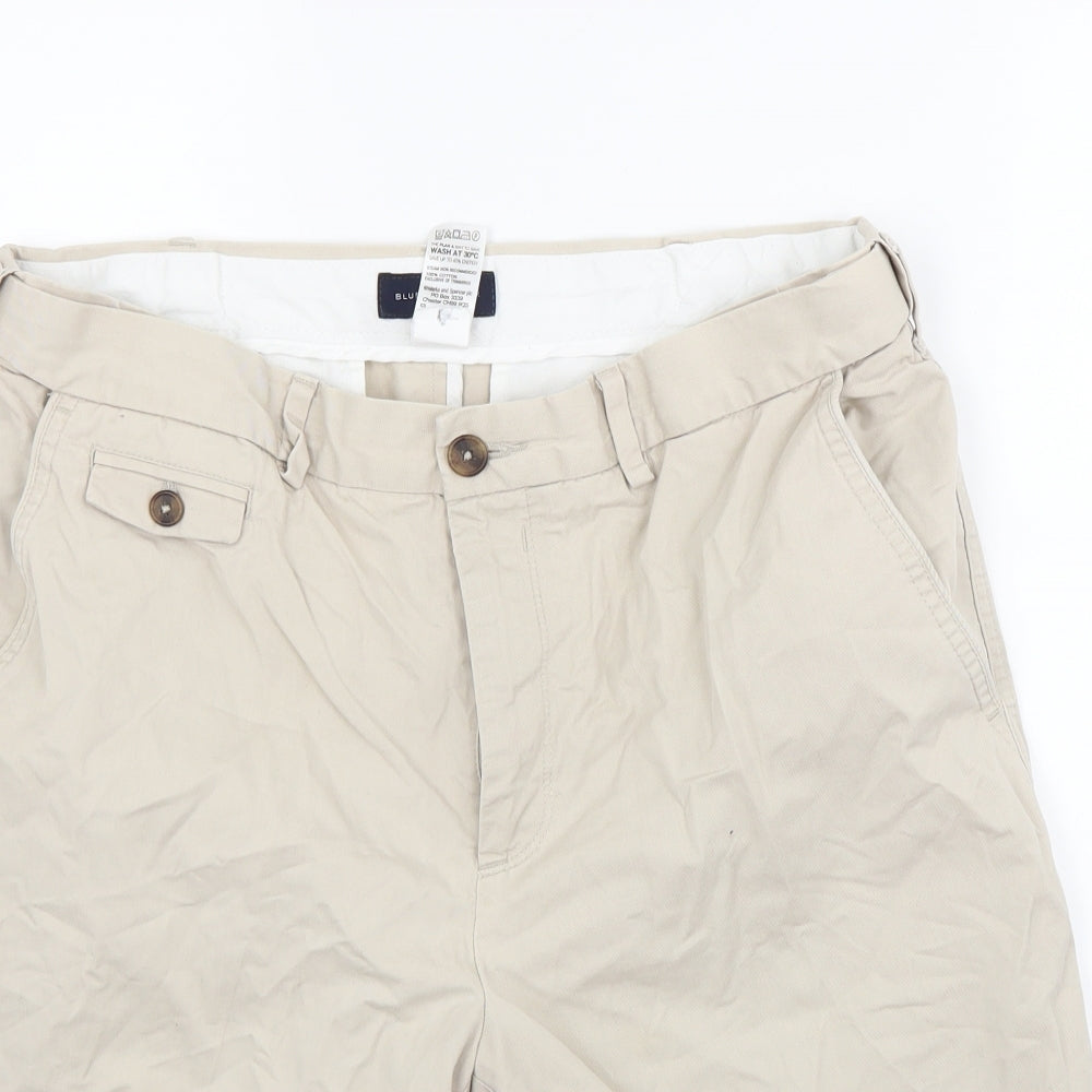 Marks and Spencer Mens Beige   Chino Shorts Size 34
