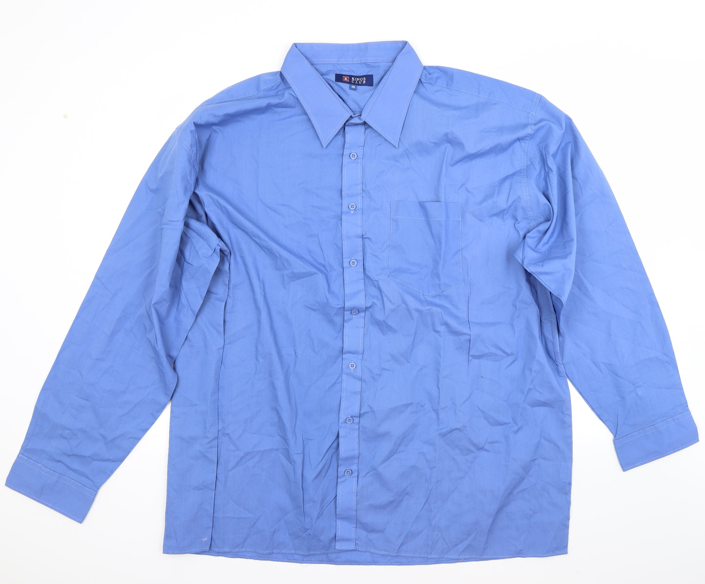 Kings club Mens Blue    Dress Shirt Size 20