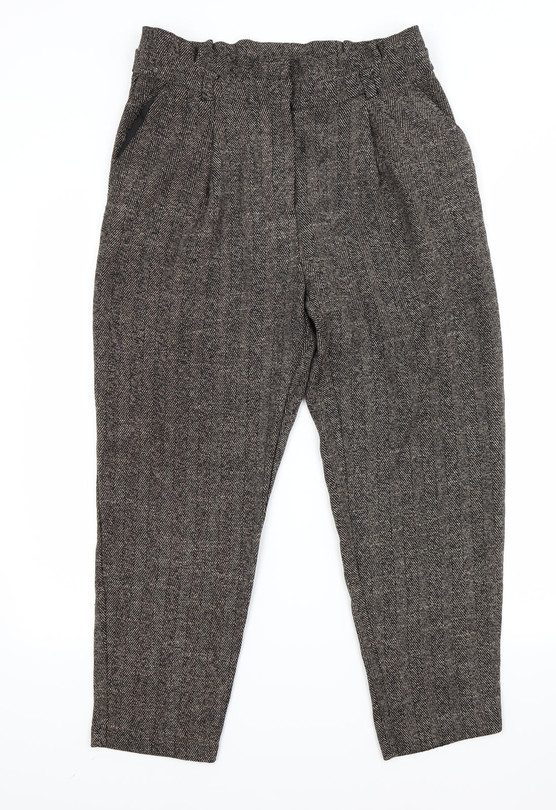 New Look Womens Brown Check  Trousers  Size 14 L25 in