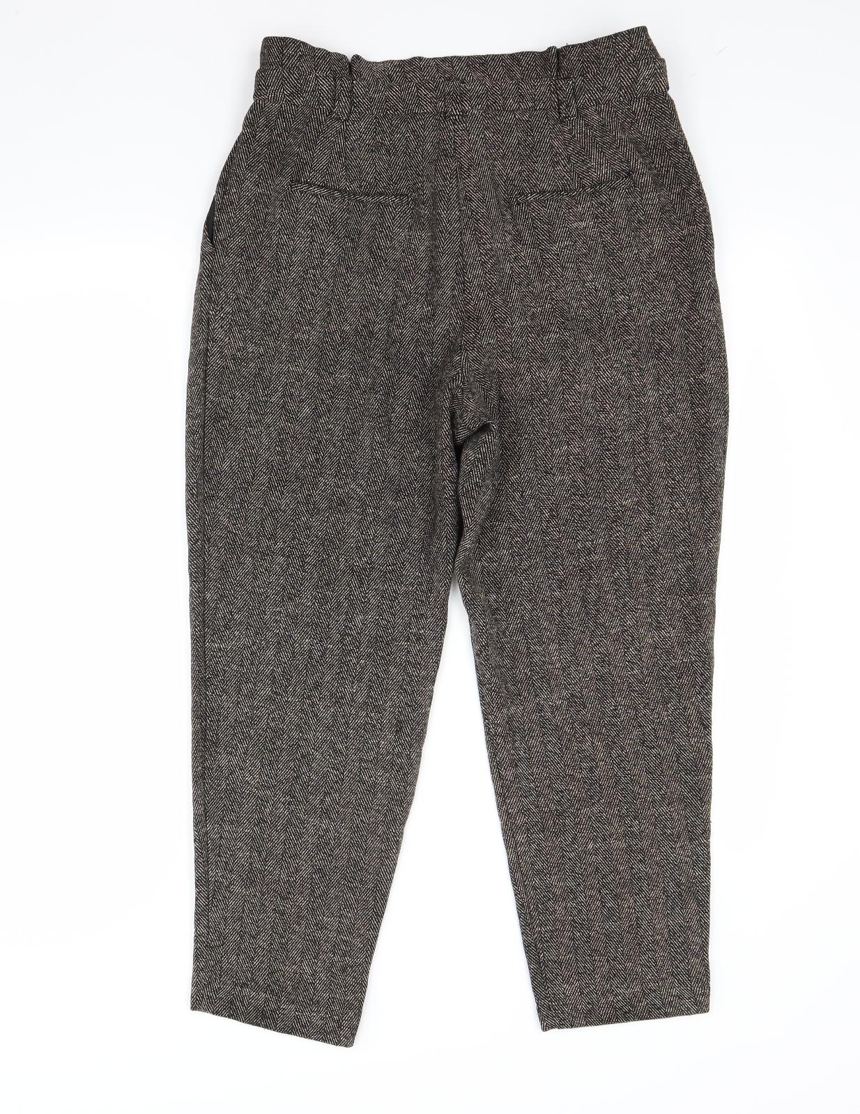 New Look Womens Brown Check  Trousers  Size 14 L25 in