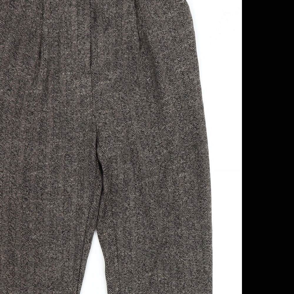 New Look Womens Brown Check  Trousers  Size 14 L25 in