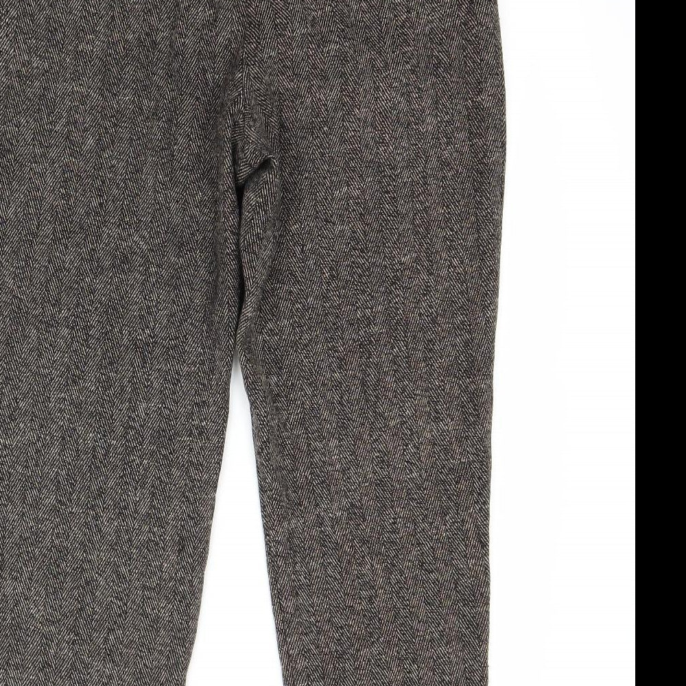 New Look Womens Brown Check  Trousers  Size 14 L25 in