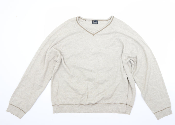 BHS Mens Beige Pullover Jumper Size XL