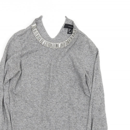 Atmosphere Womens Grey   Pullover Jumper Size 4