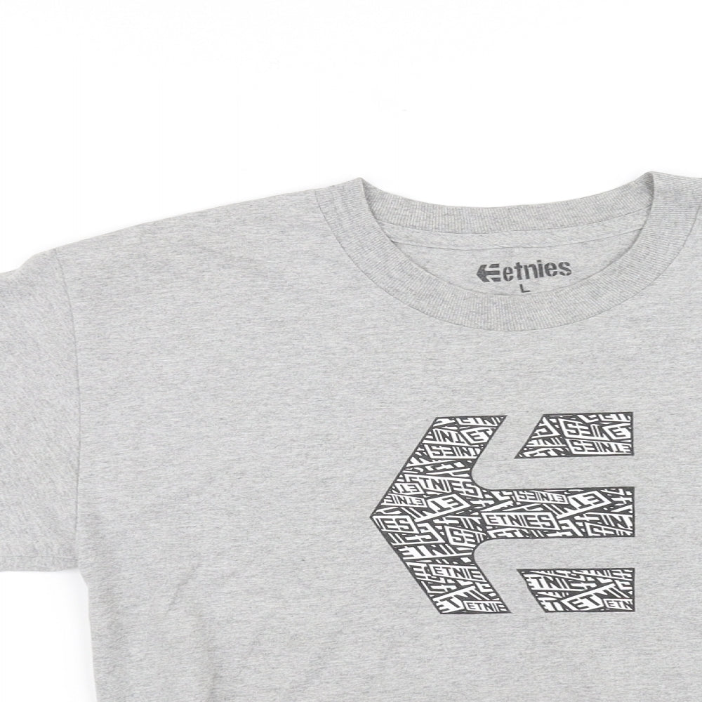 eetines Mens Grey    T-Shirt Size L