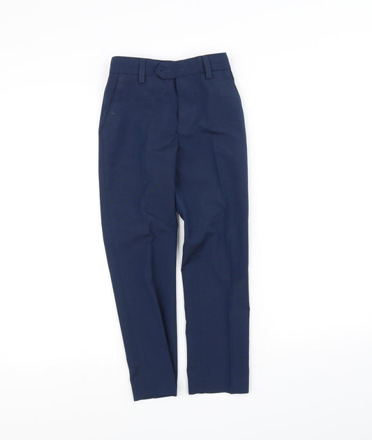 Front view of pre worn boys’ blue sweatpants, size 8, years