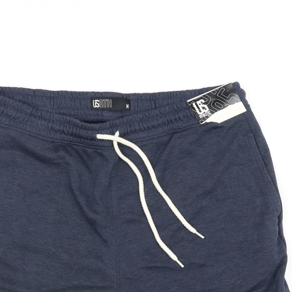 US Athletic Mens Blue   Sweat Shorts Size M