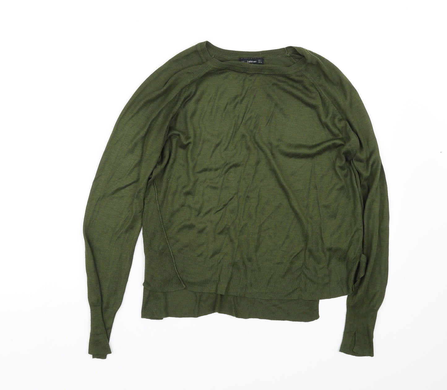 Zara Womens Green   Pullover Jumper Size S