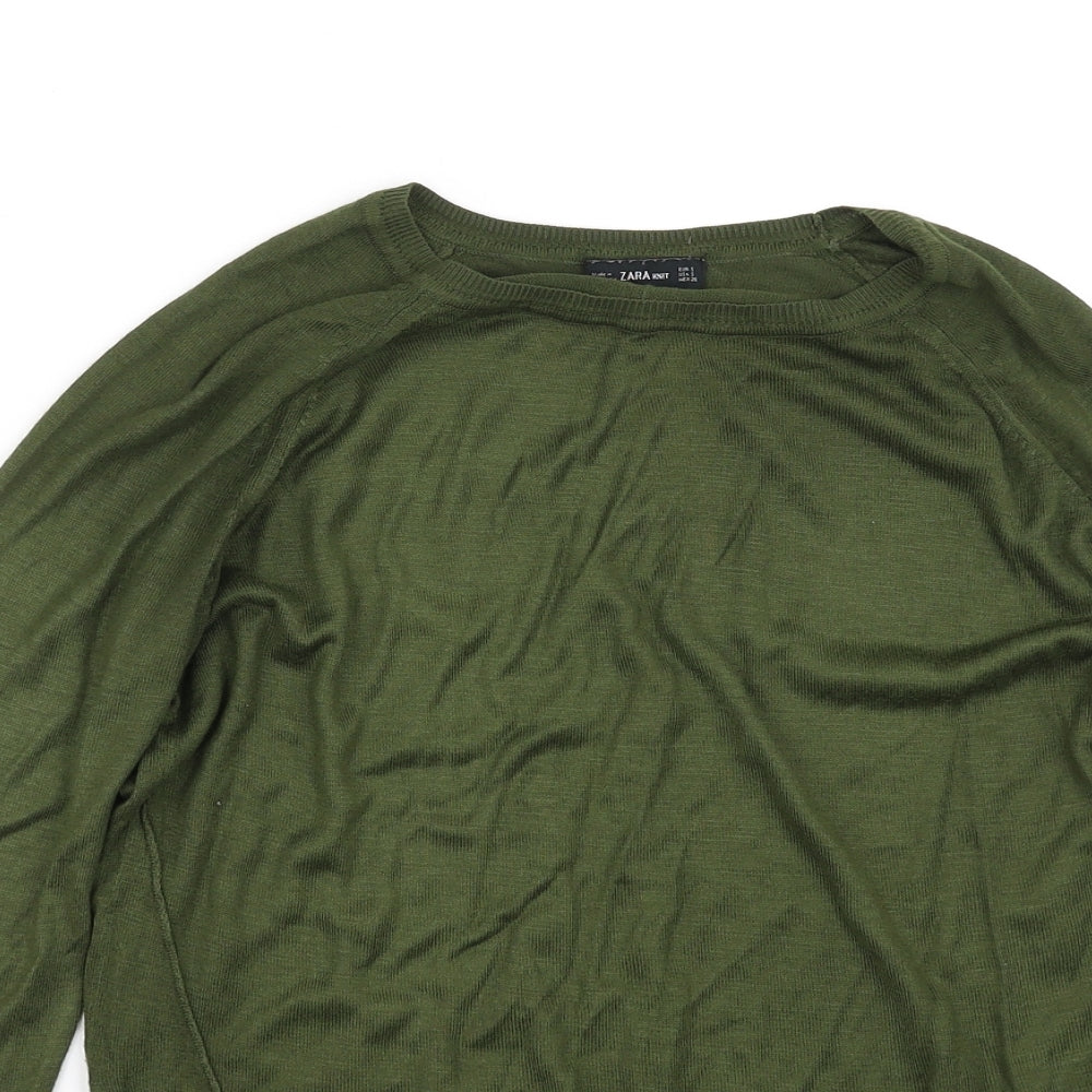 Zara Womens Green   Pullover Jumper Size S