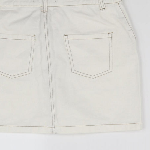 deniem co Womens White   Mini Skirt Size 6
