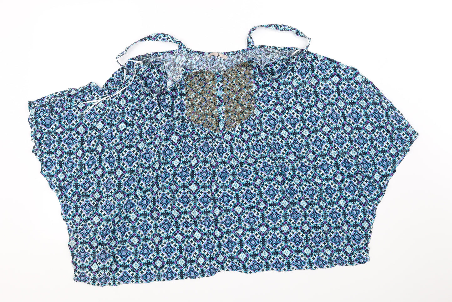 TU Womens Blue   Basic Blouse Size 16