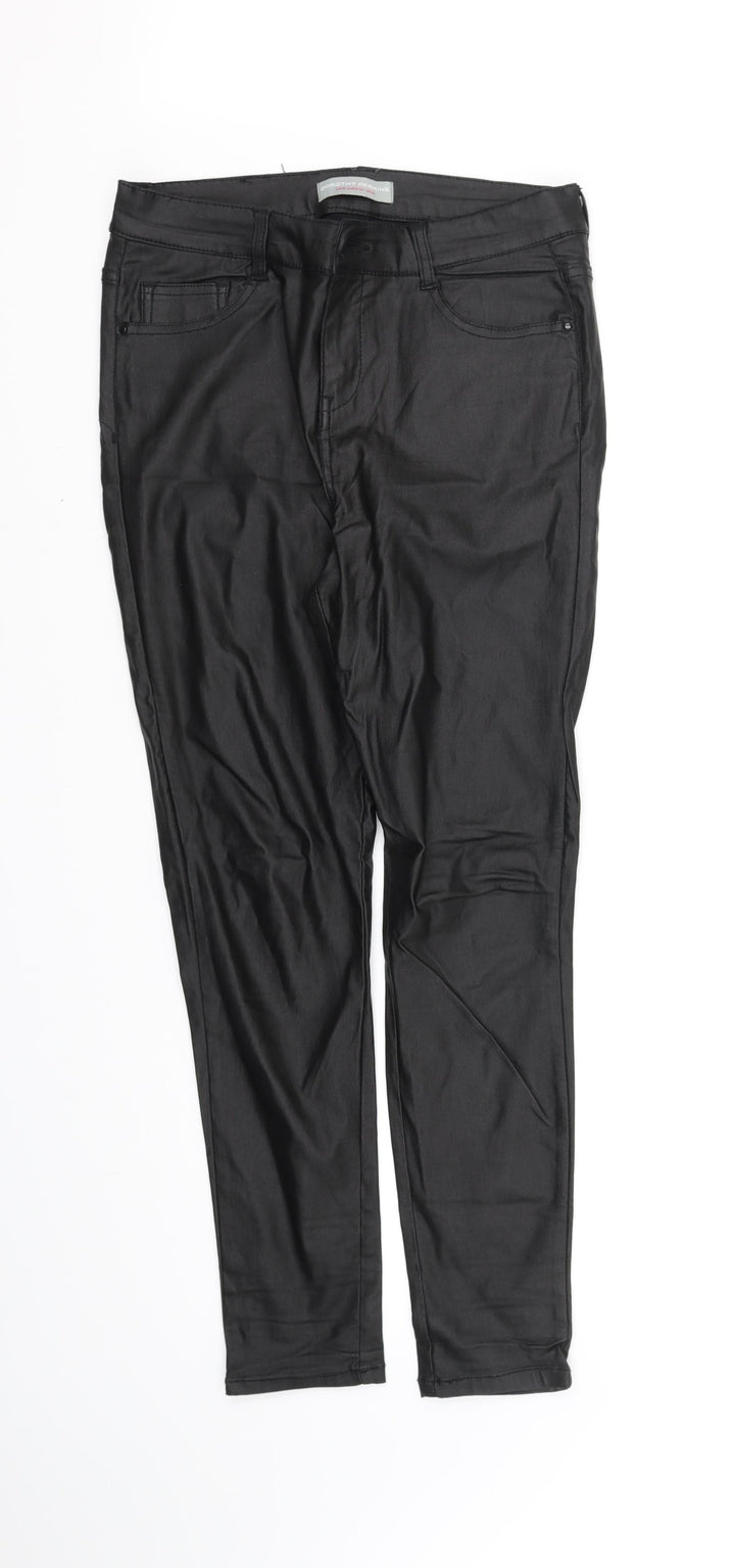 Dorothy Perkins Womens Black Straight Jeans Size 10 L31 in