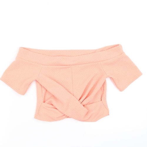 Miss Selfridge Womens Orange   Basic T-Shirt Size 8