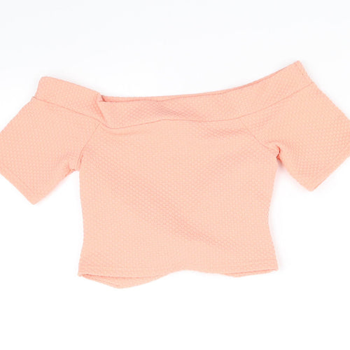 Miss Selfridge Womens Orange   Basic T-Shirt Size 8