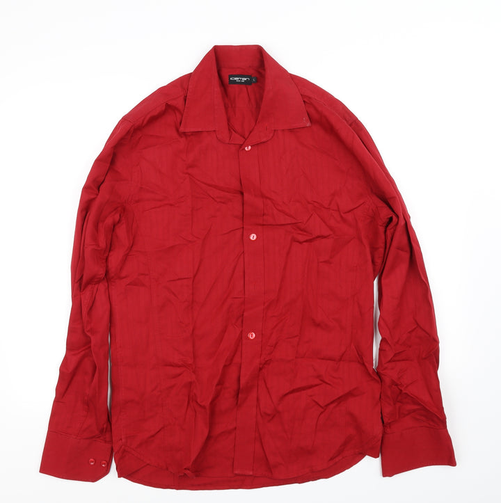 Iceman Mens Red    Button-Up Size L