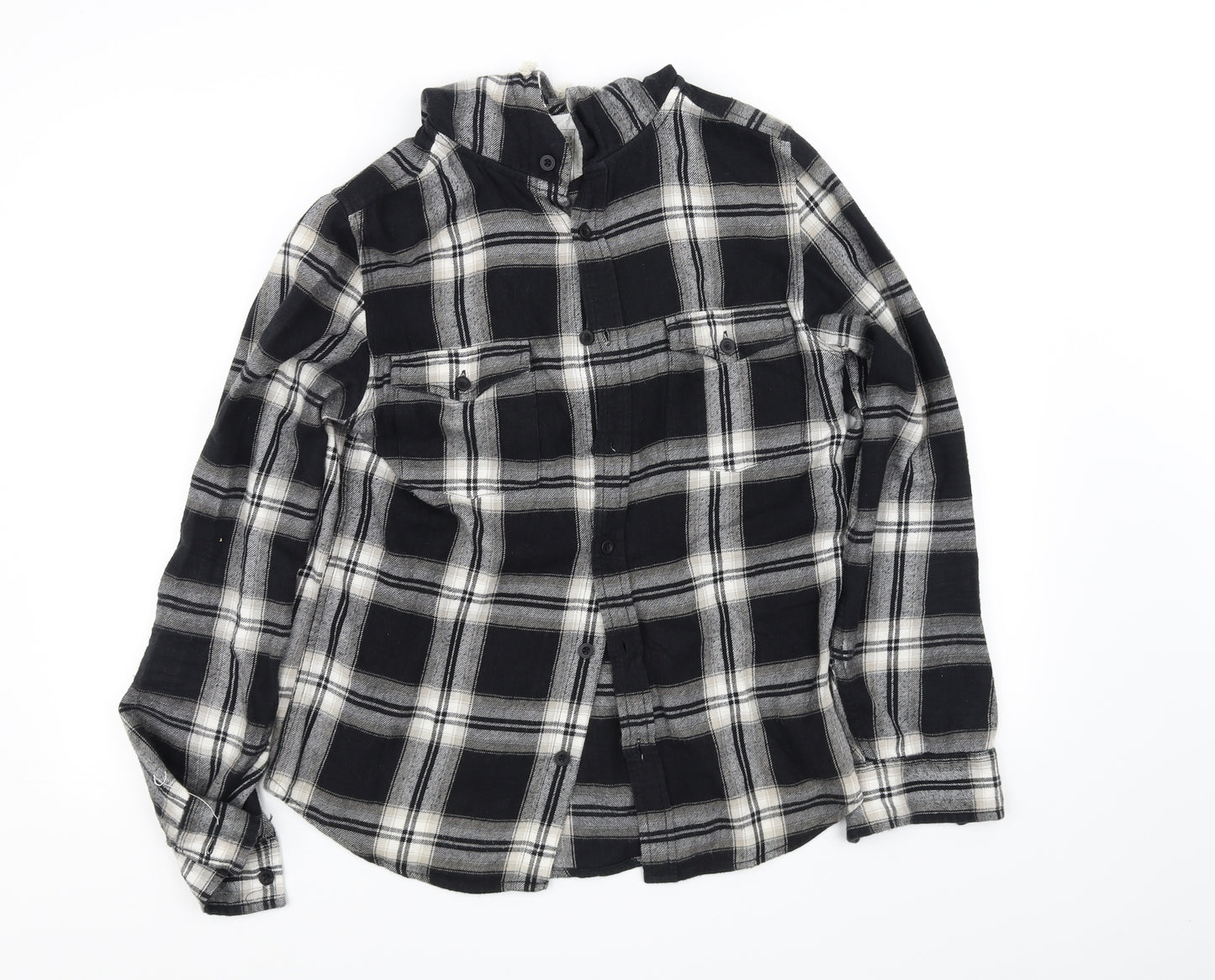 pre worn Womens Grey Check  Basic Blouse Size S