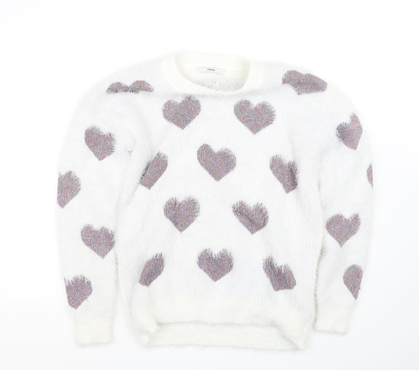 George Womens White   Pullover Jumper Size 12