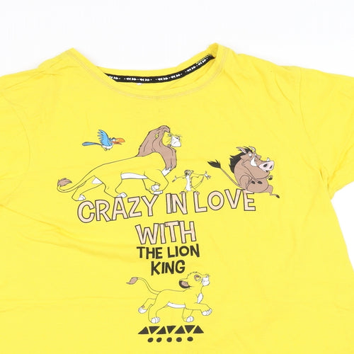 pre worn Womens Yellow   Basic T-Shirt Size XS
