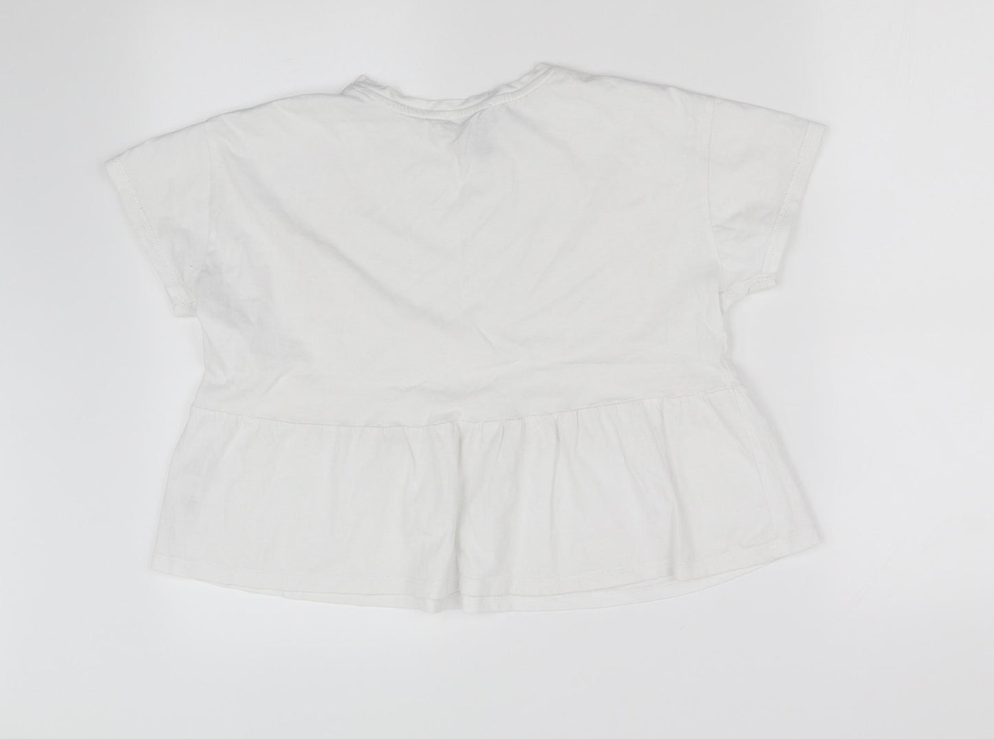 pre worn Girls White   Pullover Jumper Size 12-13 Years