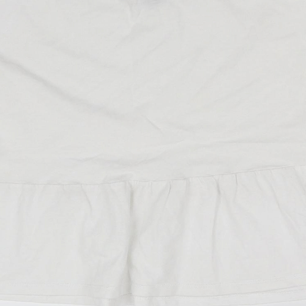 pre worn Girls White   Pullover Jumper Size 12-13 Years