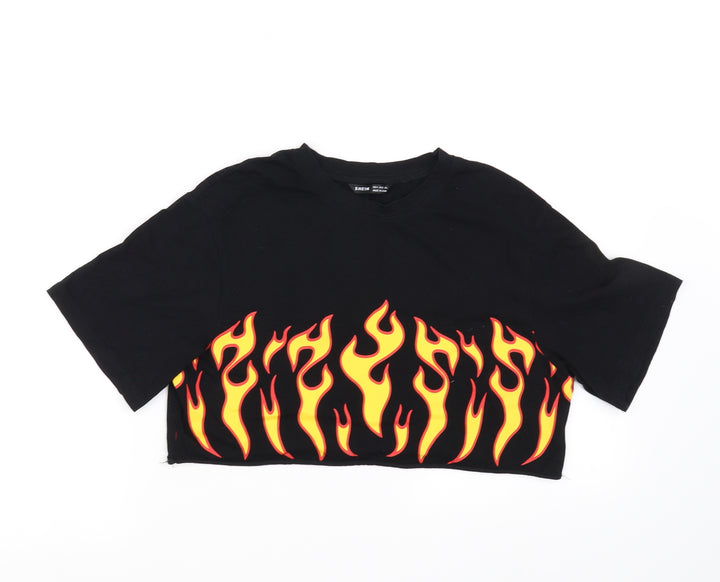 SheIn Girls Black Basic T-Shirt Size S
