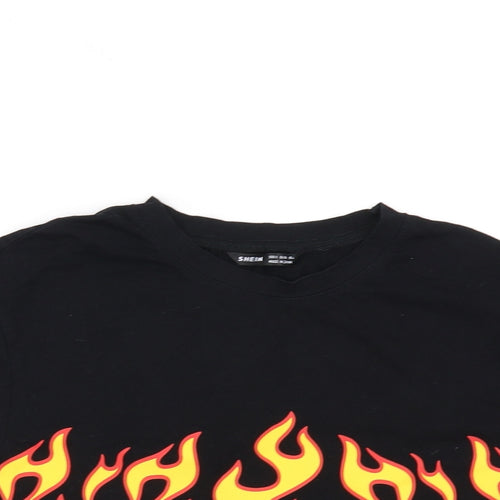 SheIn Girls Black   Basic T-Shirt Size S