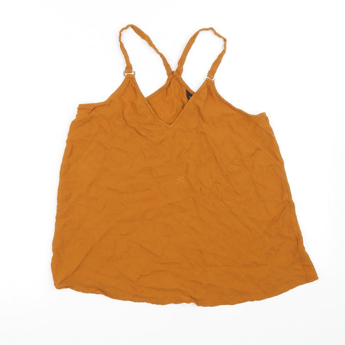 New Look Womens Orange   Basic Blouse Size 8