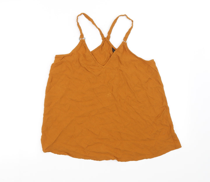 New Look Womens Orange Basic Blouse Size 8