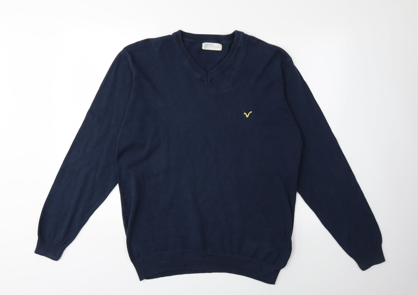 Voi Mens Blue  Knit Pullover Jumper Size XL