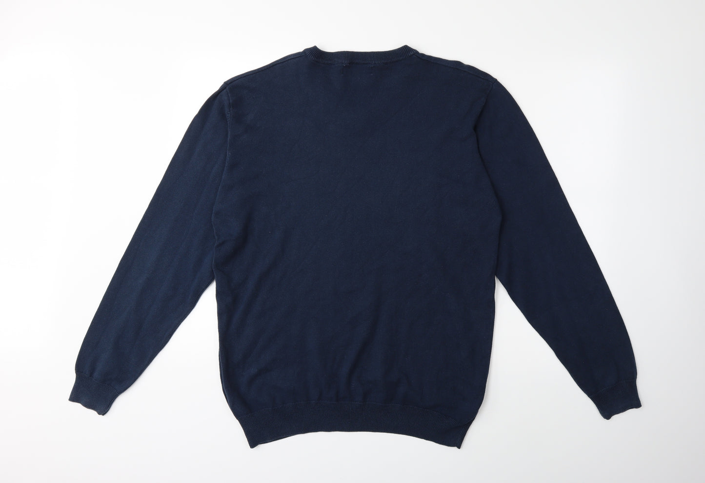 Voi Mens Blue  Knit Pullover Jumper Size XL