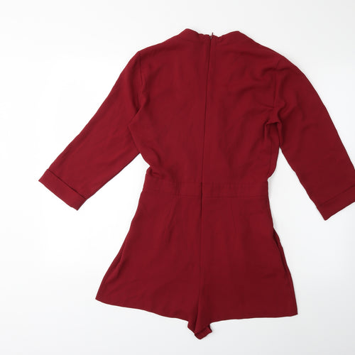 Topshop Womens Red   Playsuit One-Piece Size 8