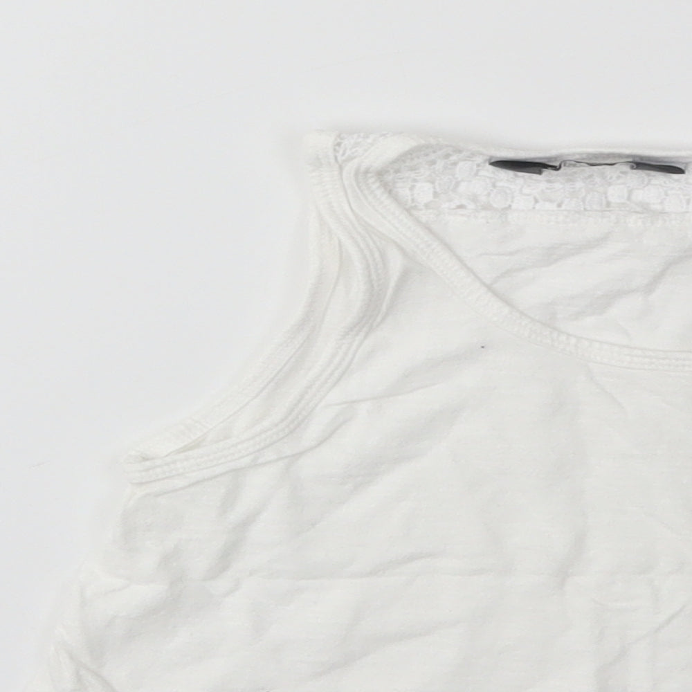 Primark Girls White   Basic Tank Size 5-6 Years