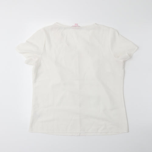 JULIPA Womens White   Basic T-Shirt Size 14