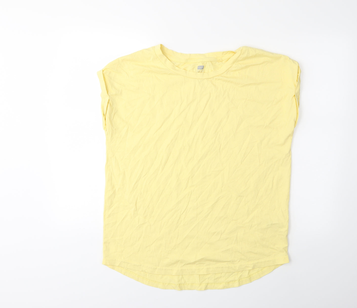 F&F Womens Yellow   Basic T-Shirt Size 16
