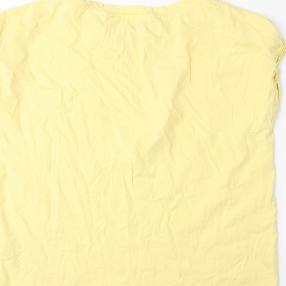 F&F Womens Yellow   Basic T-Shirt Size 16