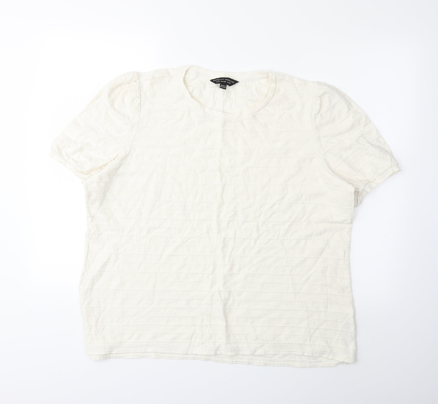 Dorothy Perkins Womens White   Basic T-Shirt Size 20