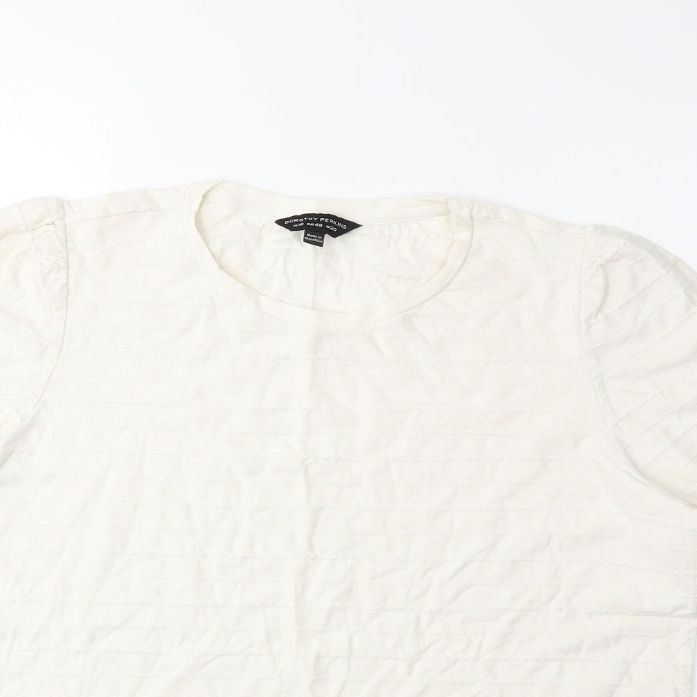Dorothy Perkins Womens White   Basic T-Shirt Size 20