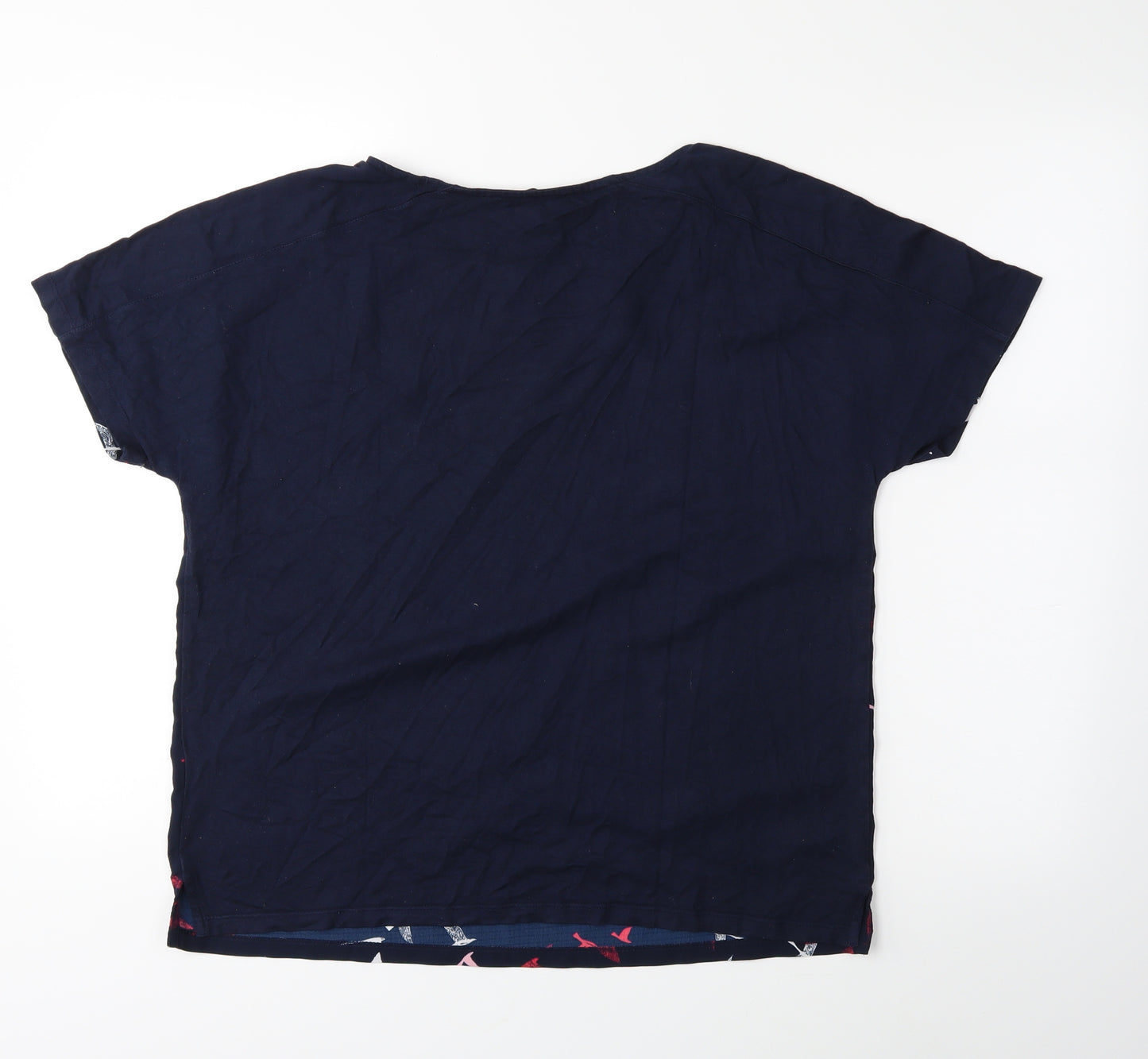 Marks and Spencer Womens Blue Animal Print  Basic T-Shirt Size 14