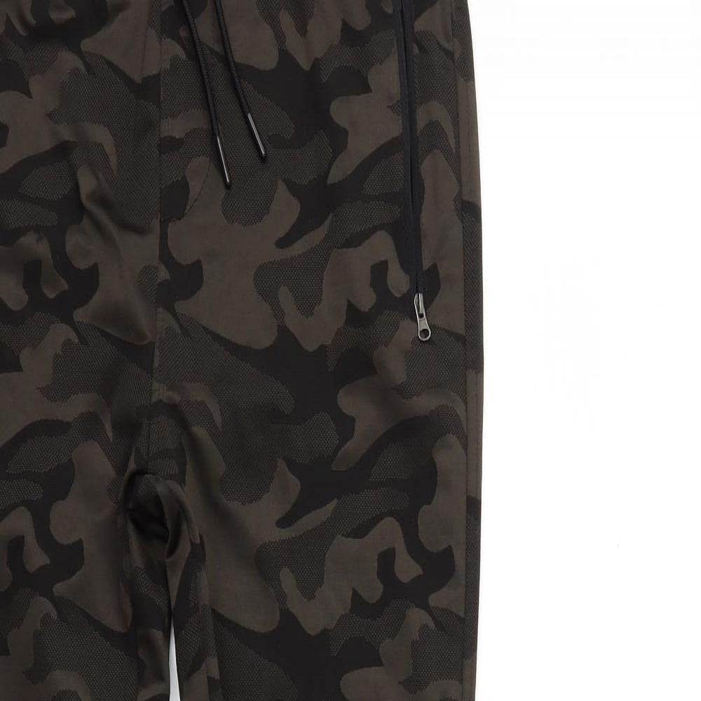 Workout Womens Grey Camouflage  Sweatpants Trousers Size S L27 in