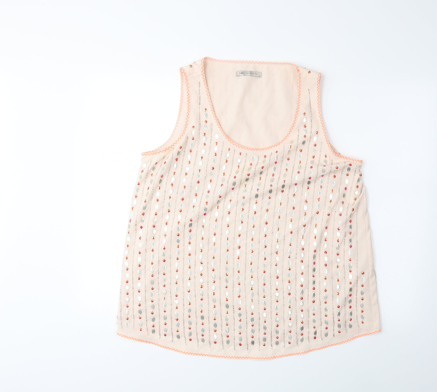 Marks and Spencer Womens Pink   Basic T-Shirt Size 16